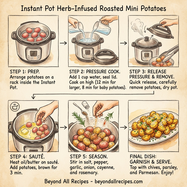 Instant Pot Herb-Infused Roasted Mini Potatoes instructions