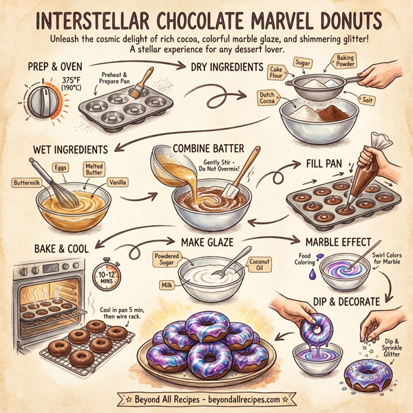 Interstellar Chocolate Marvel Donuts instructions