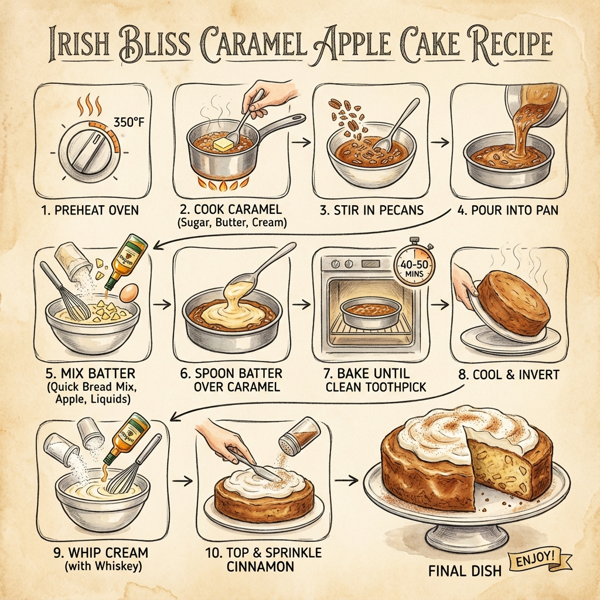 Irish Bliss Caramel Apple Cake instructions
