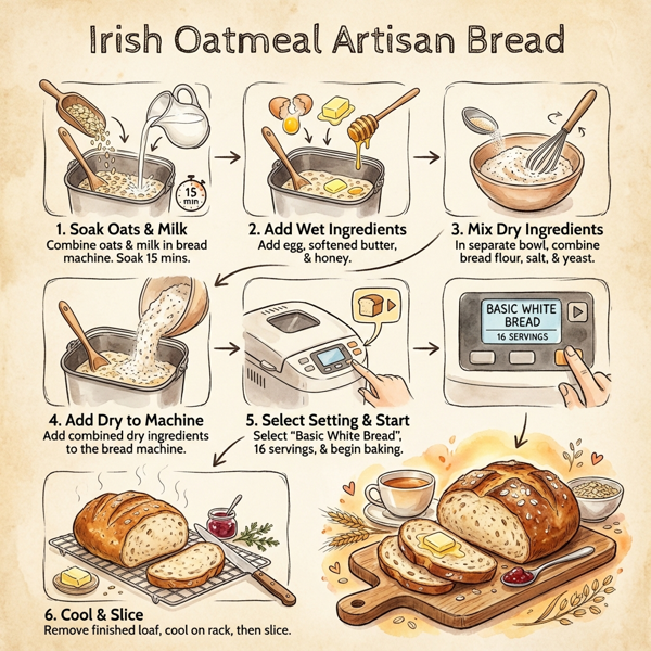 Irish Oatmeal Artisan Bread instructions