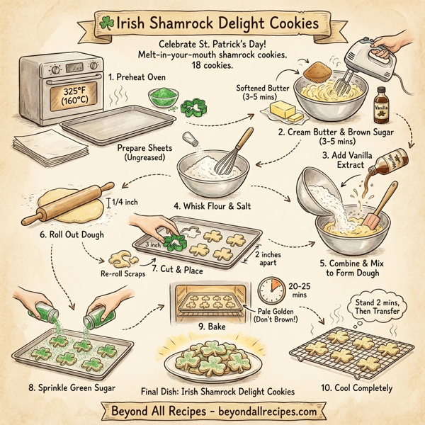 Irish Shamrock Delight Cookies instructions
