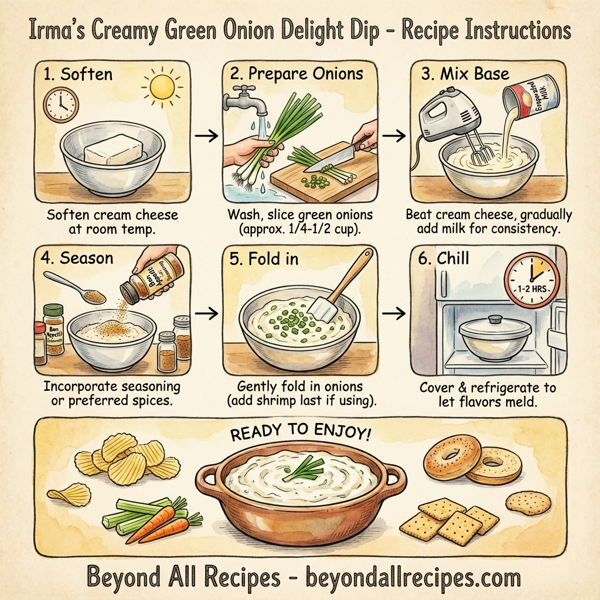 Irma's Creamy Green Onion Delight Dip instructions