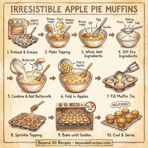 Irresistible Apple Pie Muffins instructions