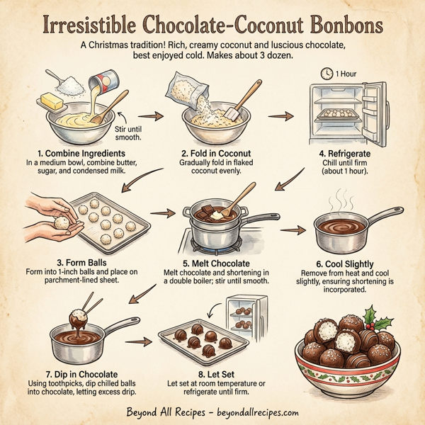 Irresistible Chocolate-Coconut Bonbons instructions