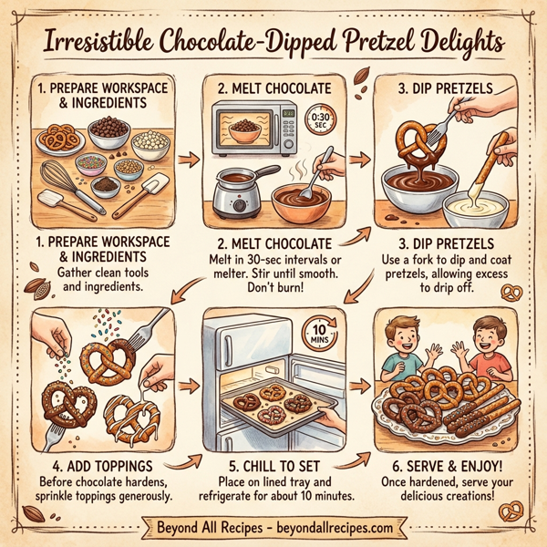 Irresistible Chocolate-Dipped Pretzel Delights instructions