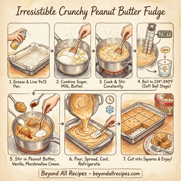 Irresistible Crunchy Peanut Butter Fudge instructions