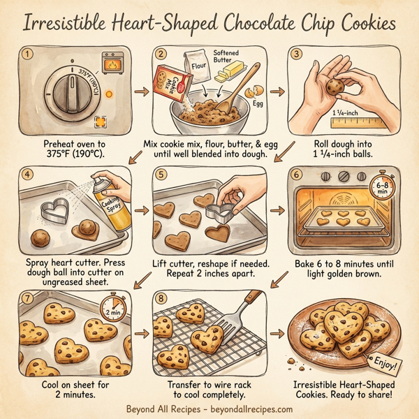 Irresistible Heart-Shaped Chocolate Chip Cookies instructions