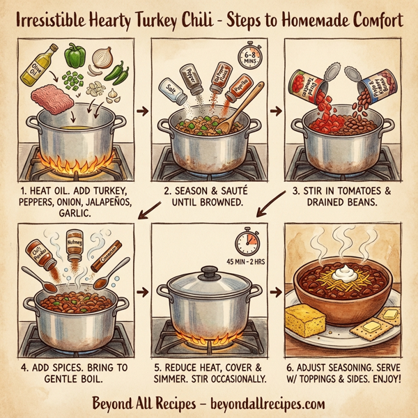 Irresistible Hearty Turkey Chili instructions