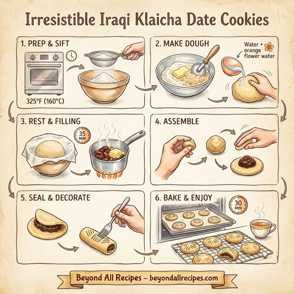 Irresistible Iraqi Klaicha Date Cookies instructions