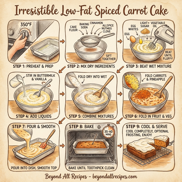 Irresistible Low-Fat Spiced Carrot Cake instructions