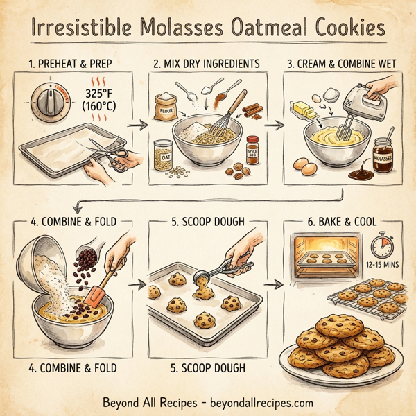 Irresistible Molasses Oatmeal Cookies instructions