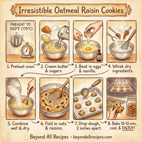 Irresistible Oatmeal Raisin Cookies instructions