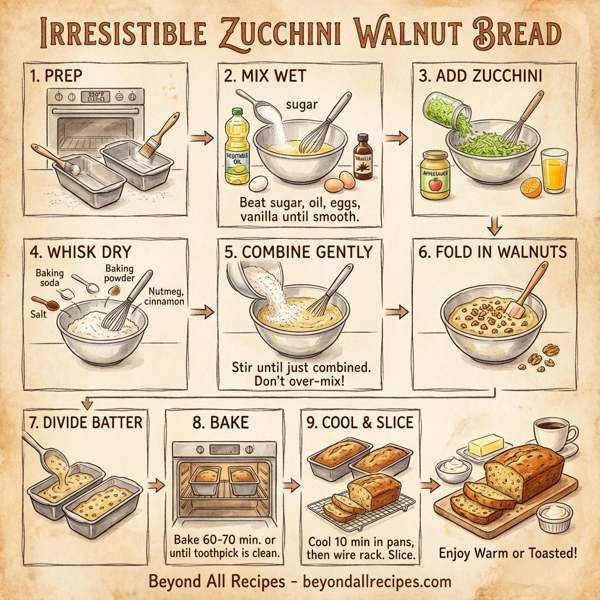 Irresistible Zucchini Walnut Bread instructions