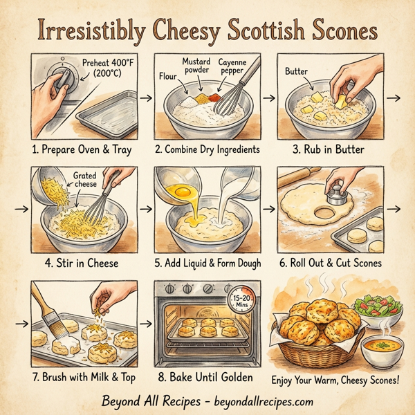 Irresistibly Cheesy Scottish Scones instructions