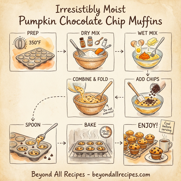 Irresistibly Moist Pumpkin Chocolate Chip Muffins instructions