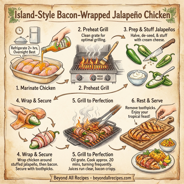 Island-Style Bacon-Wrapped Jalapeño Chicken instructions