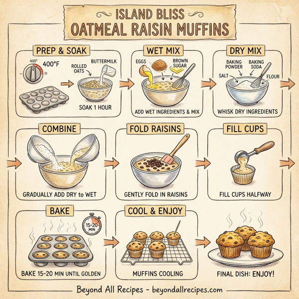 Island Bliss Oatmeal Raisin Muffins instructions