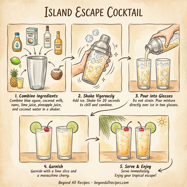 Island Escape Cocktail instructions
