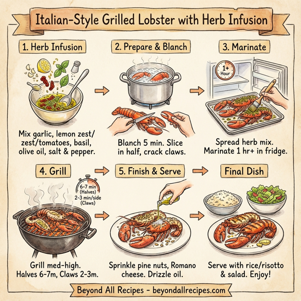 Italian-Style Grilled Lobster with Herb Infusion instructions