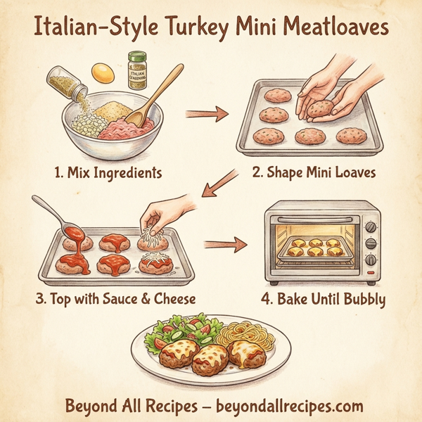Italian-Style Turkey Mini Meatloaves instructions