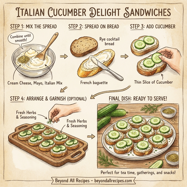 Italian Cucumber Delight Sandwiches instructions