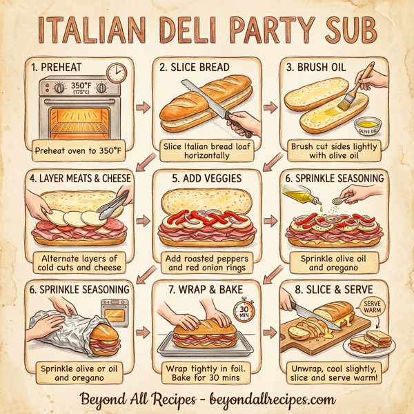 Italian Deli Party Sub instructions