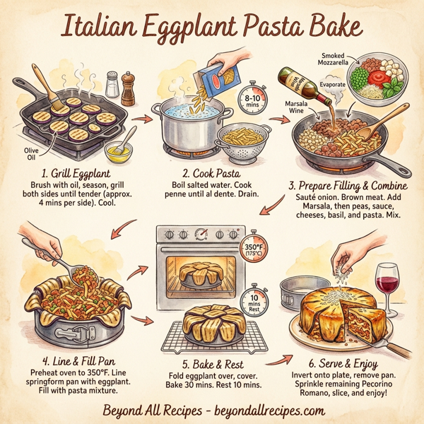 Italian Eggplant Pasta Bake instructions