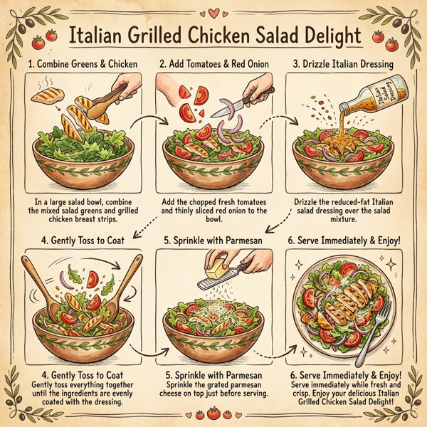 Italian Grilled Chicken Salad Delight instructions