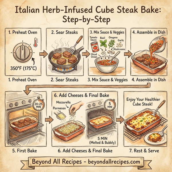 Italian Herb-Infused Cube Steak Bake instructions