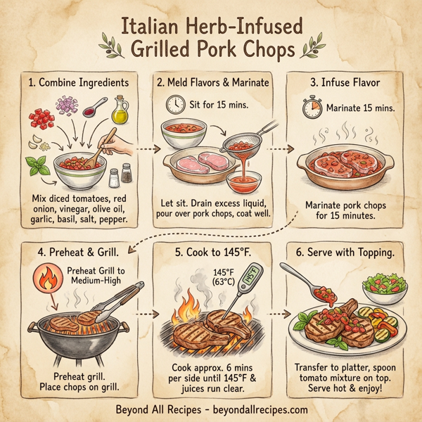 Italian Herb-Infused Grilled Pork Chops instructions