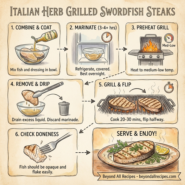 Italian Herb Grilled Swordfish Steaks instructions