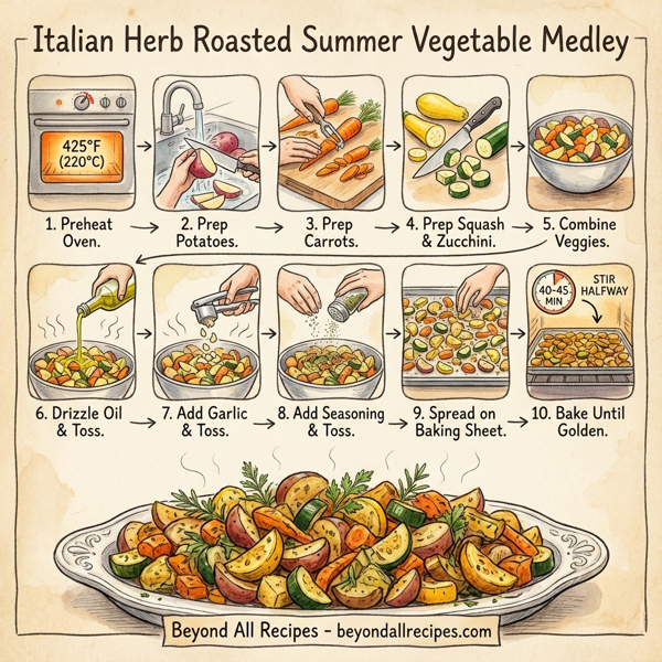 Italian Herb Roasted Summer Vegetable Medley instructions