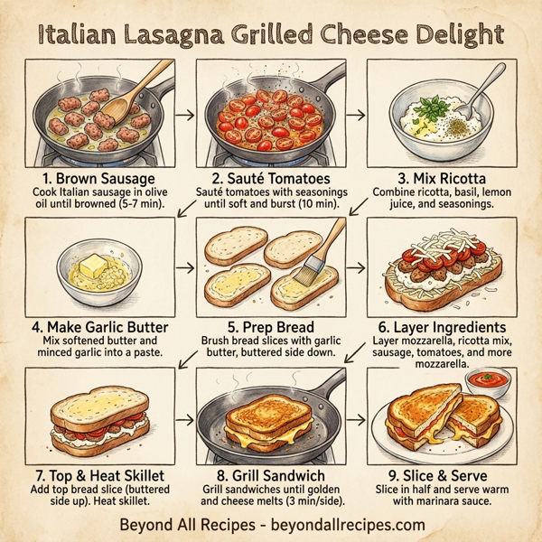 Italian Lasagna Grilled Cheese Delight instructions