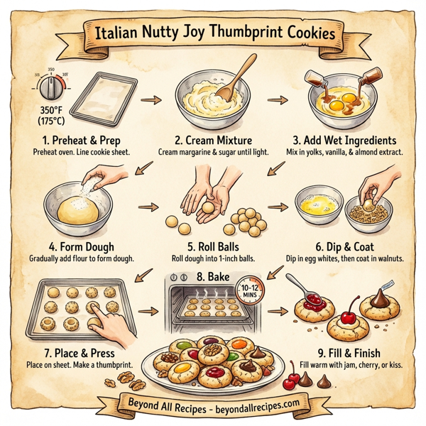 Italian Nutty Joy Thumbprint Cookies instructions