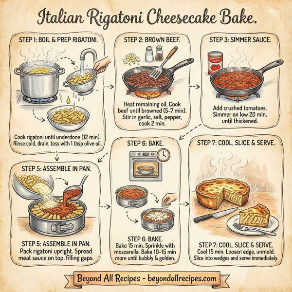Italian Rigatoni Cheesecake Bake instructions