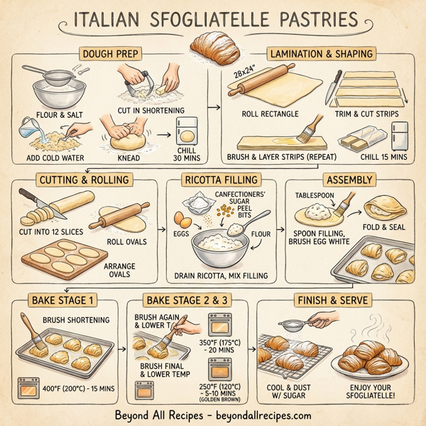 Italian Sfogliatelle Pastries instructions