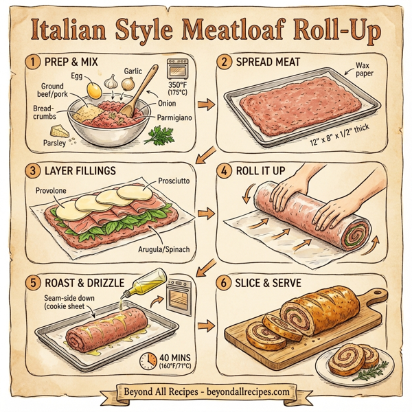 Italian Style Meatloaf Roll-Up instructions