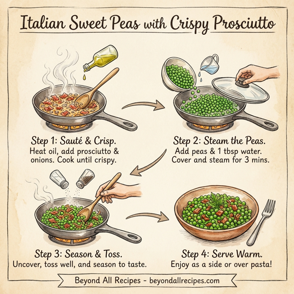 Italian Sweet Peas with Crispy Prosciutto instructions