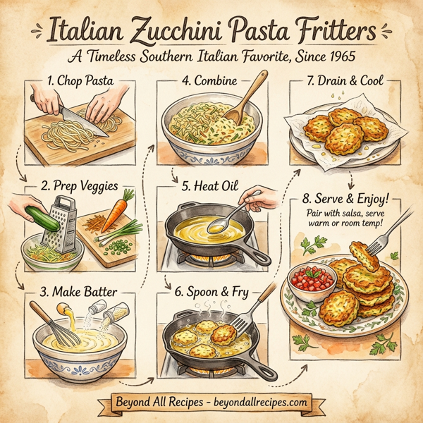 Italian Zucchini Pasta Fritters instructions
