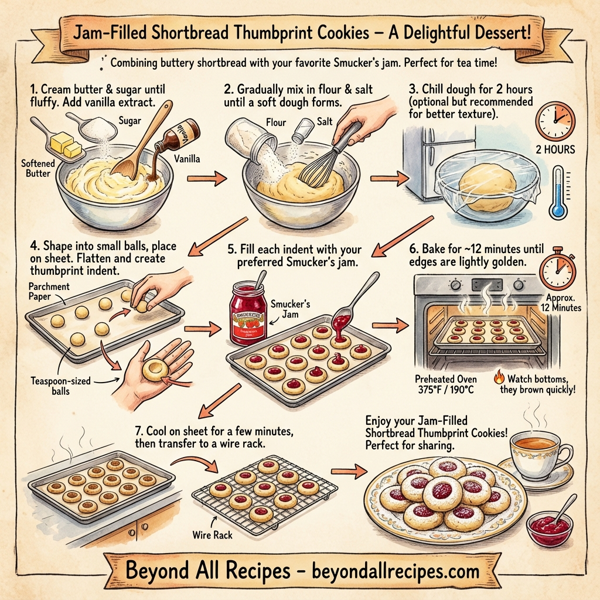 Jam-Filled Shortbread Thumbprint Cookies instructions