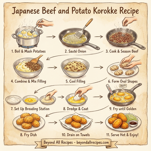 Japanese Beef and Potato Korokke instructions