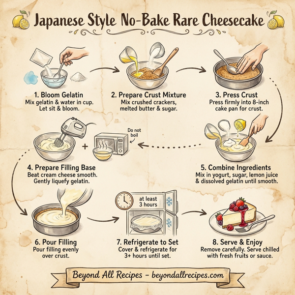 Japanese Style No-Bake Rare Cheesecake instructions