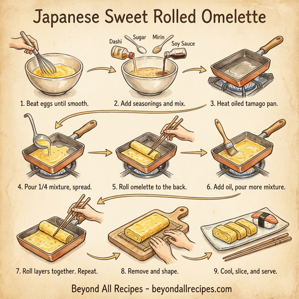 Japanese Sweet Rolled Omelette instructions