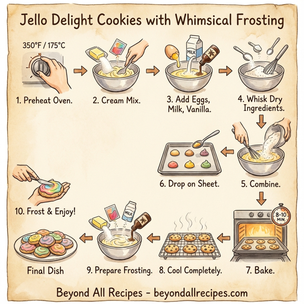 Jello Delight Cookies with Whimsical Frosting instructions