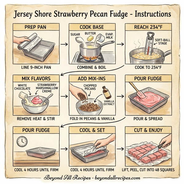 Jersey Shore Strawberry Pecan Fudge instructions