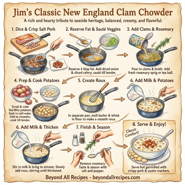 Jim's Classic New England Clam Chowder instructions
