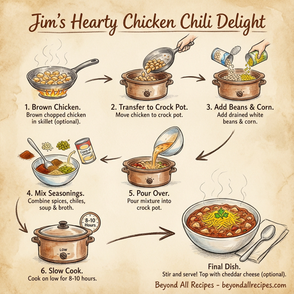Jim's Hearty Chicken Chili Delight instructions