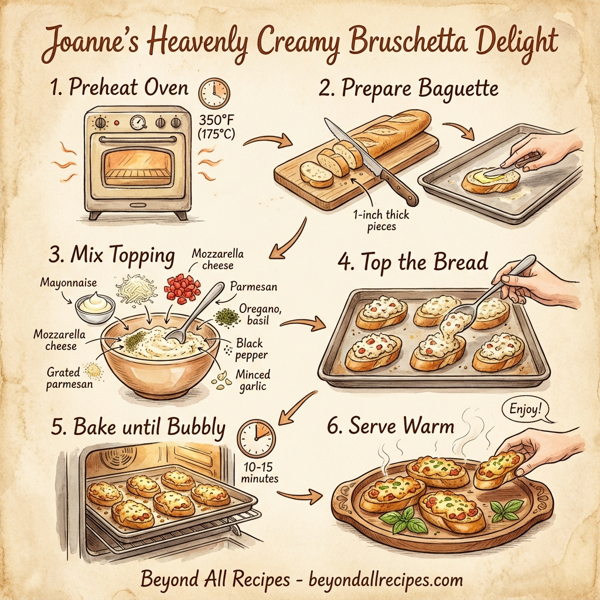Joanne's Heavenly Creamy Bruschetta Delight instructions