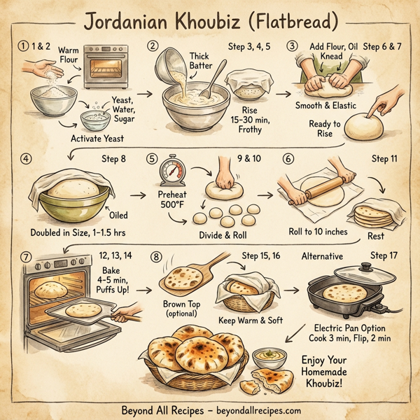 Jordanian Khoubiz (Flatbread) instructions