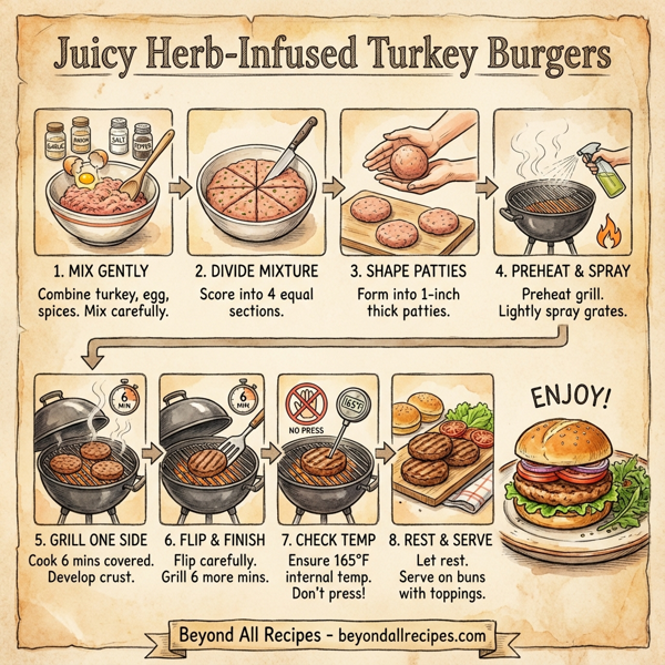 Juicy Herb-Infused Turkey Burgers instructions